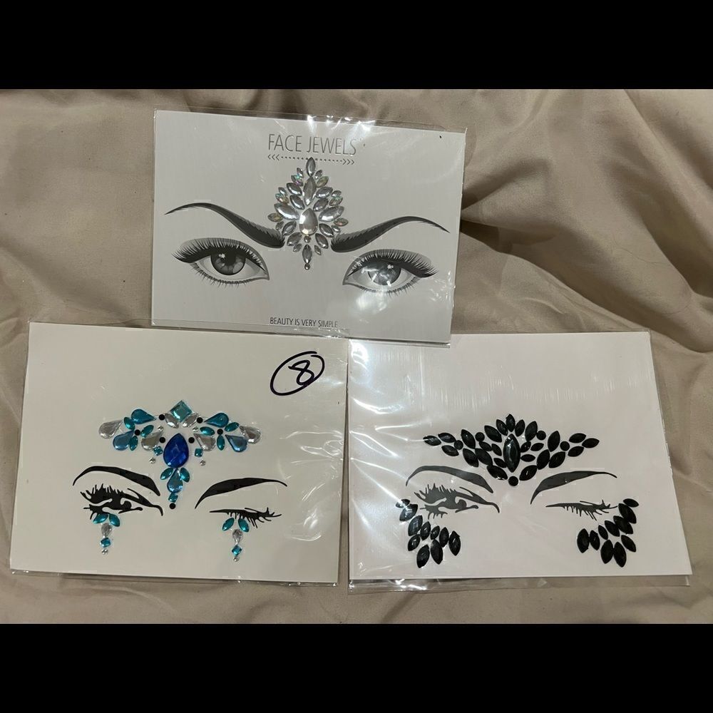 Coachella face jewels set of 3